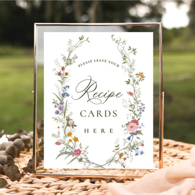 Affiche Pastel Rose Floral Fleur sauvage Carte Recette (Créateur téléchargé)