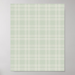 Affiche Pastel Sage Green En vichy