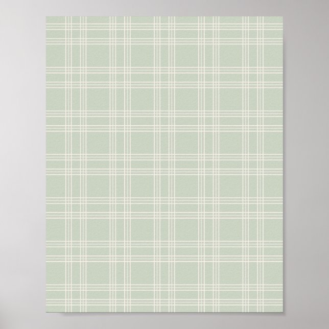 Affiche Pastel Sage Green En vichy (Devant)