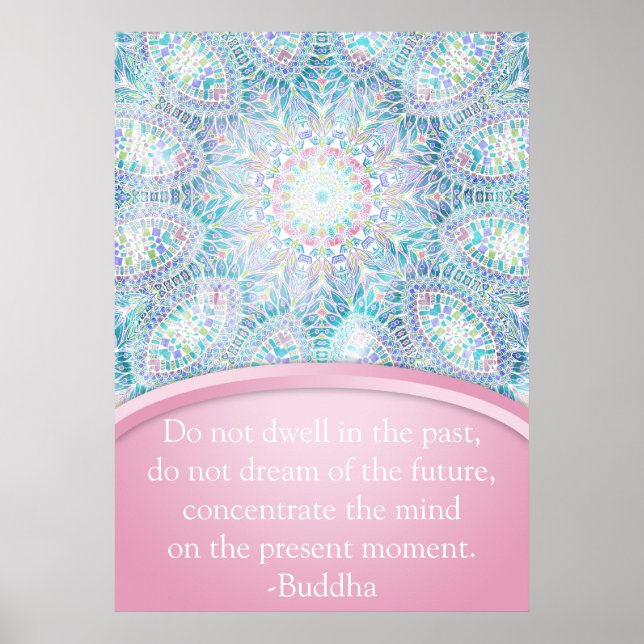 Affiche Pastel Snowflake Mandala (Devant)