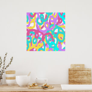 Affiche Pastel Spirals Abstrait