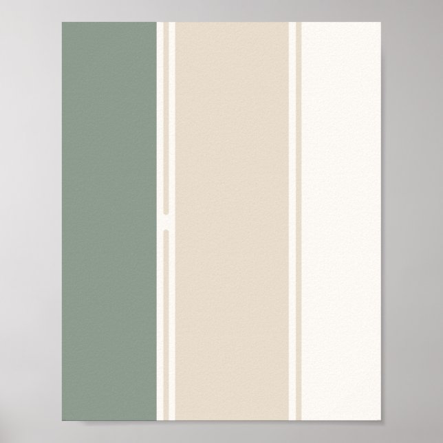 Affiche Pastel Stripes Variation 2 – Simple et Élégant (Devant)