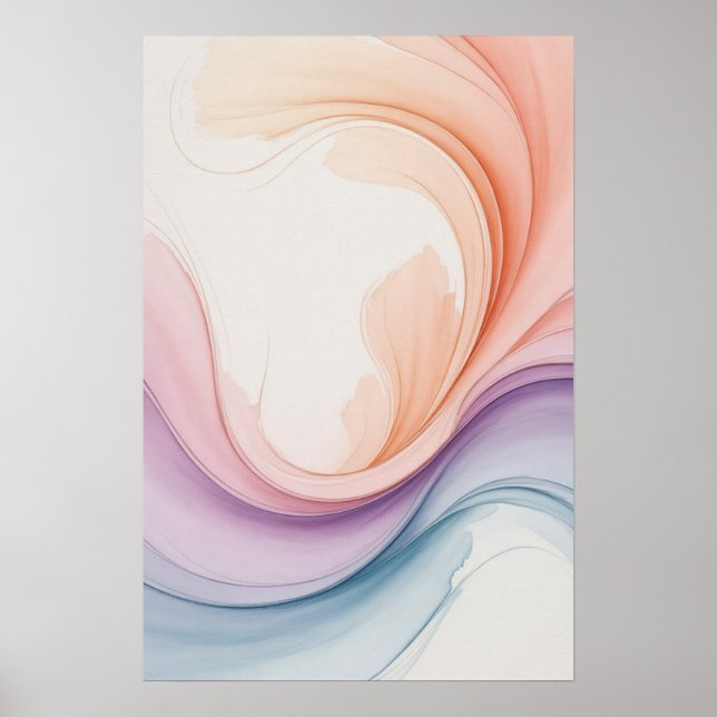 Affiche Pastels Fluides (Devant)