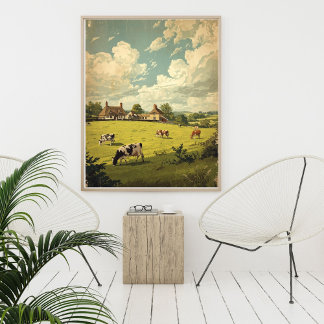 Affiche Pastoral Charm – Vintage English Countryside Art