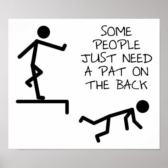 Affiche Pat on the Back Funny T-shirt (Devant)