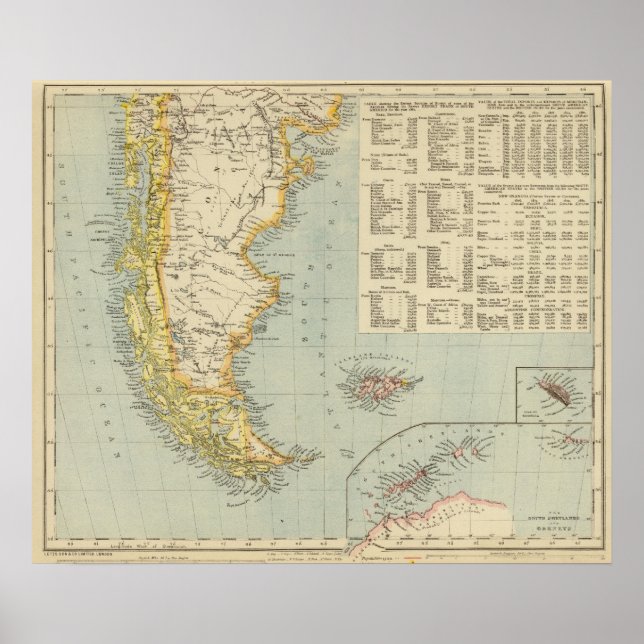 Affiche Patagonie et Argentine (Devant)