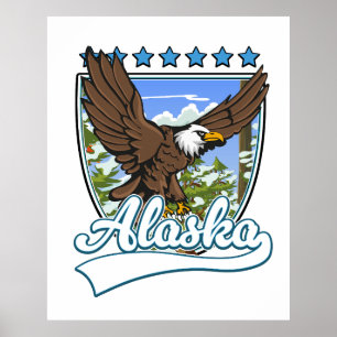 Affiche Patch de voyage Alaska