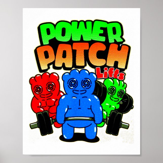 Affiche Patch drôle de puissance pour l'haltérophilie et l (Devant)