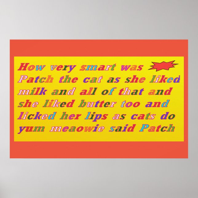 Affiche Patch Le Chat était un design très intelligent et  (Devant)