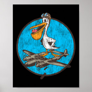 Affiche Patch Pilote De Combat De La Deuxième Guerre Mondi