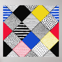 Patchwork arrière - plan : oiseaux, pois.