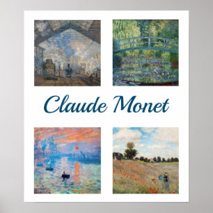 Affiche Patchwork de chefs-d'oeuvre Claude Monet