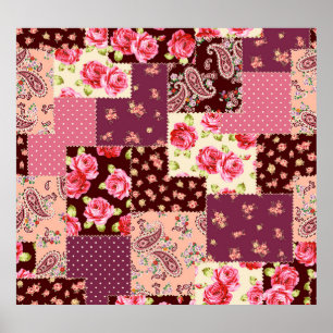 Affiche Patchwork mignon Motif