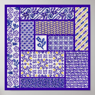 Affiche Patchwork Purple