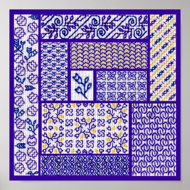 Affiche Patchwork Purple (Devant)