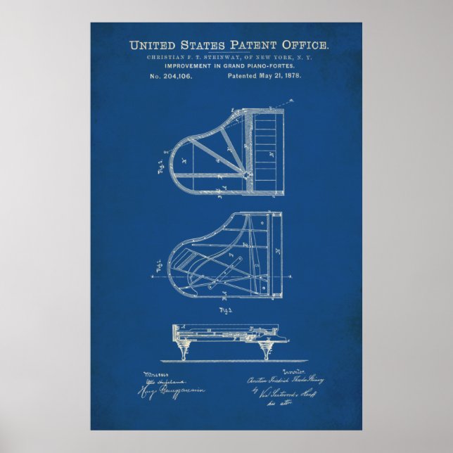 Affiche Patent - Piano - (Devant)