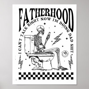 Affiche Paternité de squelette Je ne peux pas parler maint