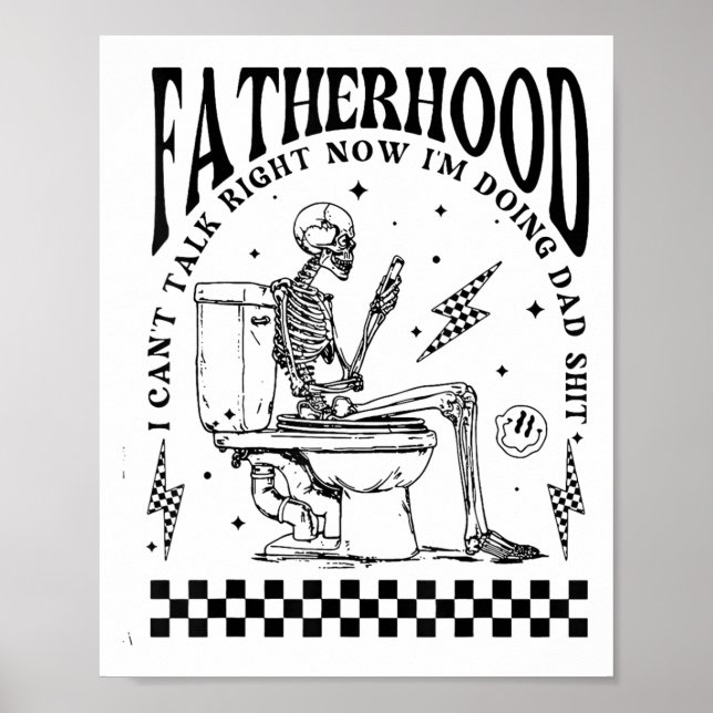 Affiche Paternité de squelette Je ne peux pas parler maint (Devant)