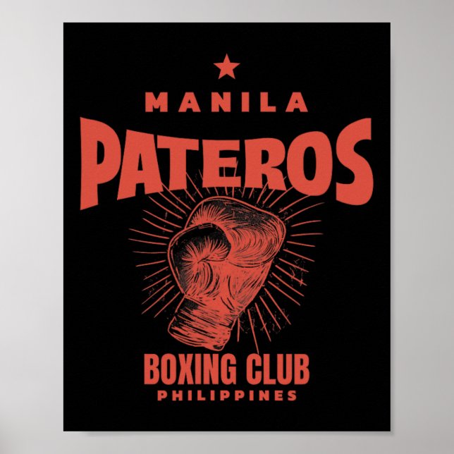 Affiche Pateros Manila Boxing Club Philippines - Boxe (Devant)