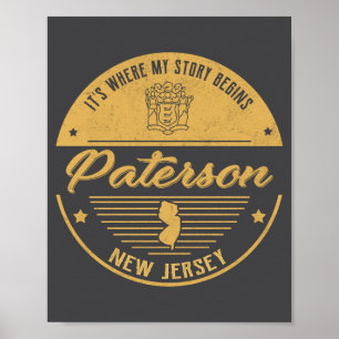 Affiche Paterson New Jersey C'est où mon histoire commence