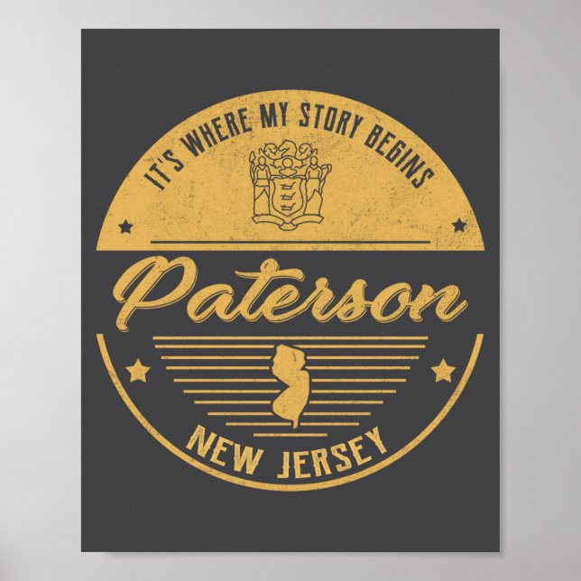 Affiche Paterson New Jersey C'est où mon histoire commence (Devant)