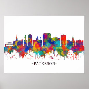 Affiche Paterson New Jersey Skyline