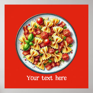 Affiche Pâtes cuites commerce Alimentation italienne