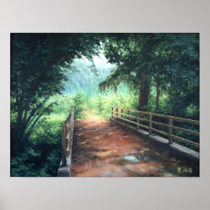 Affiche Path across à landscape of nature