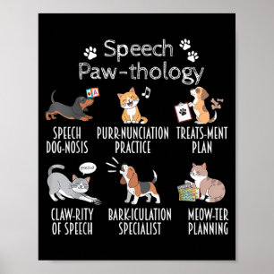 Affiche Pathologie de la parole chats drôles jeux de mots