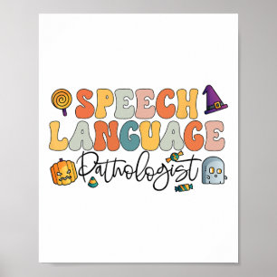 Affiche Pathologie du langage vocal Halloween Thérapie voc