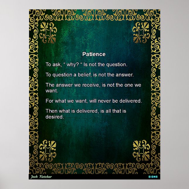 Affiche Patience (Devant)