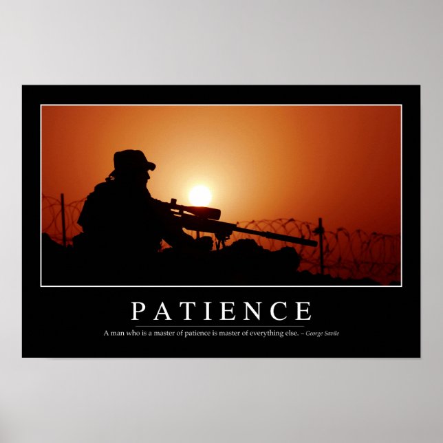 Affiche Patience : Citation inspirante (Devant)