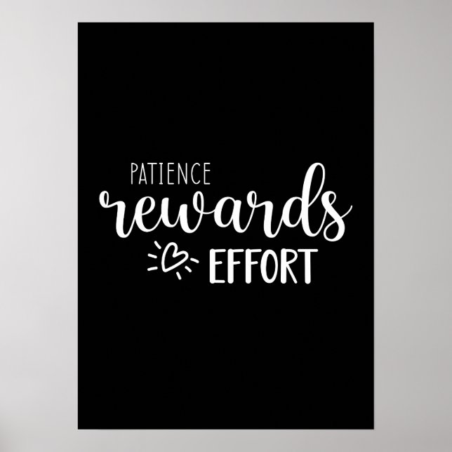 Affiche Patience Récompense Effort, Réussite Hustle Gym (Devant)