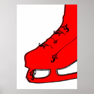 Affiche patin à glace de Paisley