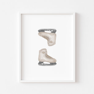 Affiche Patinage de hockey sur glace neutre