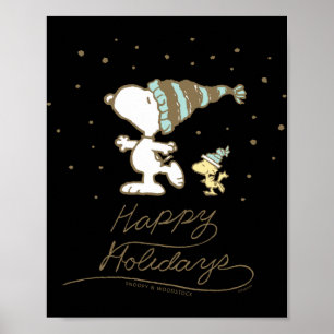 Affiche Patinage d'hiver Peanuts