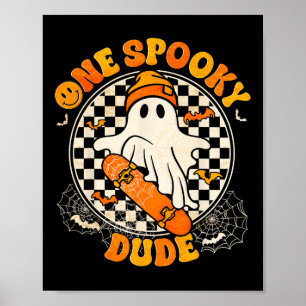 Affiche Patinage super Un Éffrayant Garçon Halloween à