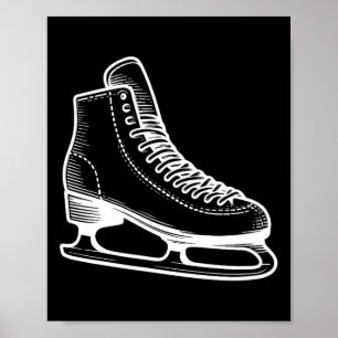 Affiche Patinage sur glace - Ligne de sports d'hiver Plan