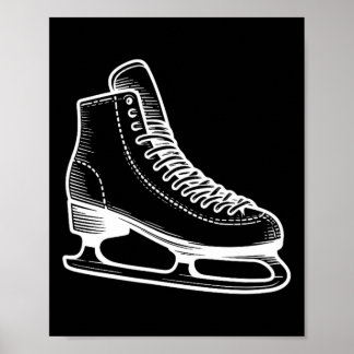 Affiche Patinage sur glace - Ligne de sports d'hiver Plan 