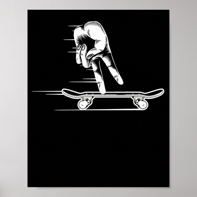 Affiche Patinage sur planche à doigts (Devant)