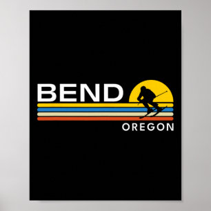 Affiche Patiner Oregon Ski Vintage Retro Souvenirs