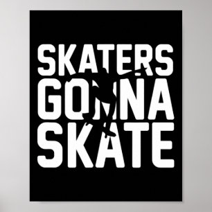 Affiche Patineur Amusant Les Patineurs Vont Patiner