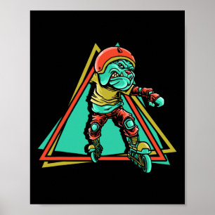 Affiche Patineur en roller en ligne