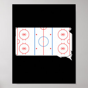 Affiche Patinoire de hockey Clic South Dakota Plan de cont