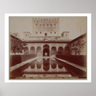 Affiche Patio de los Arrayanes, Alhambra, c.1875-80 (sépia