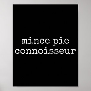 Affiche Pâtisserie amateur de mince Pie Noël drôle