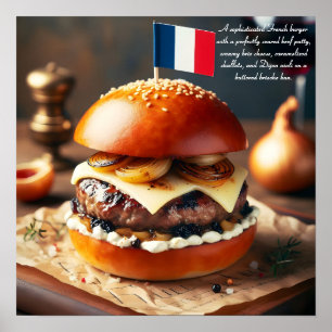 Affiche Pâtisserie Burger parisien