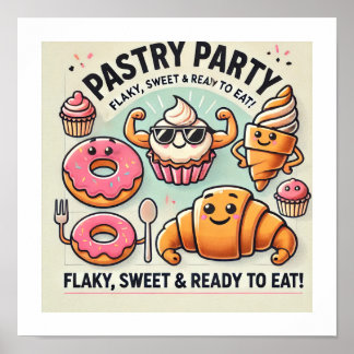 Affiche Pâtisserie Elegant Mur Art pour Bakers & Dessert L