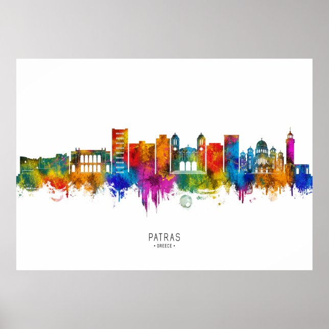Affiche Patras Grèce Skyline (Devant)