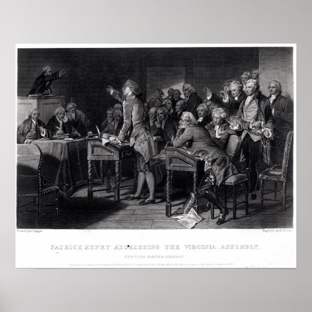 Affiche Patrick Henry addressing the Virginia Assembly (Devant)